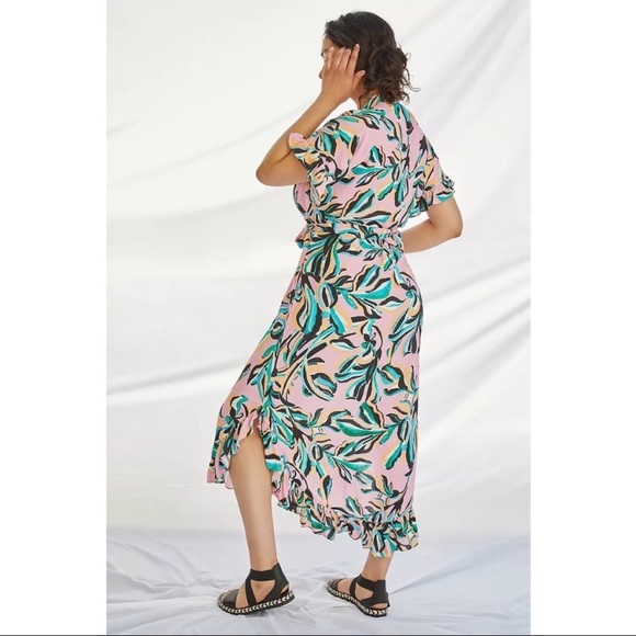 Anthro Corey Lynn Calter Ruffled Shirtdress - Picture 2 of 4